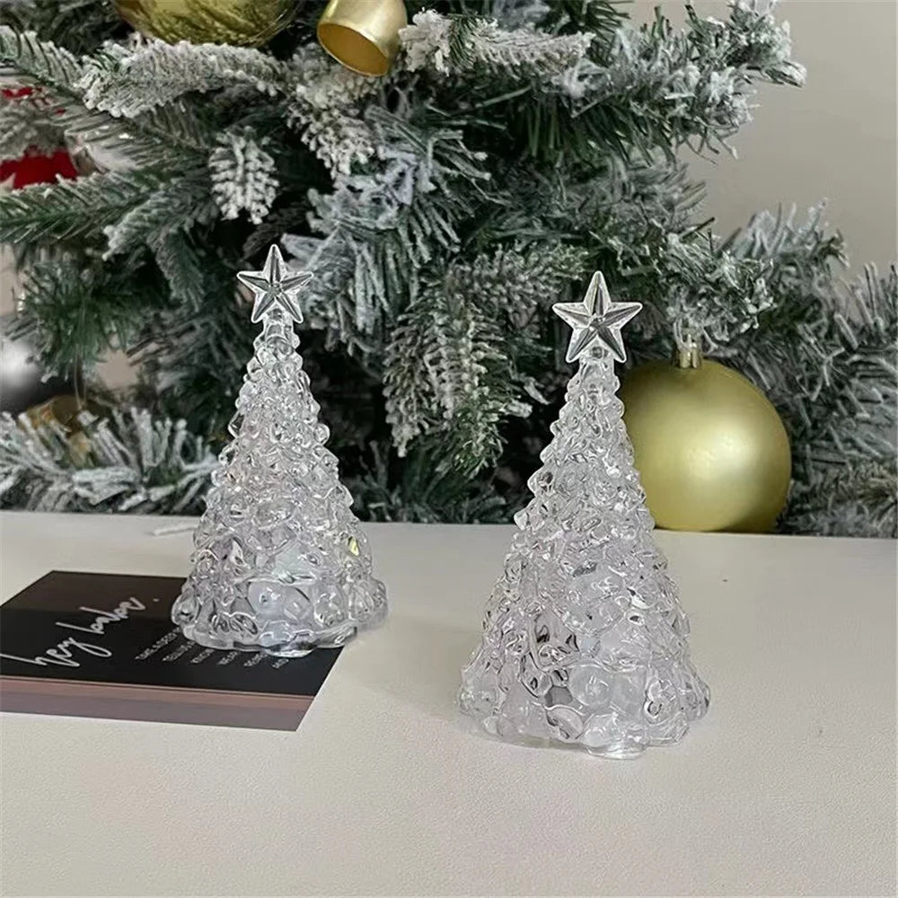 Iceberg Star Tree Design Night Light Bedroom Bedside Desktop Ornament Atmosphere Light, Warm Light - 6