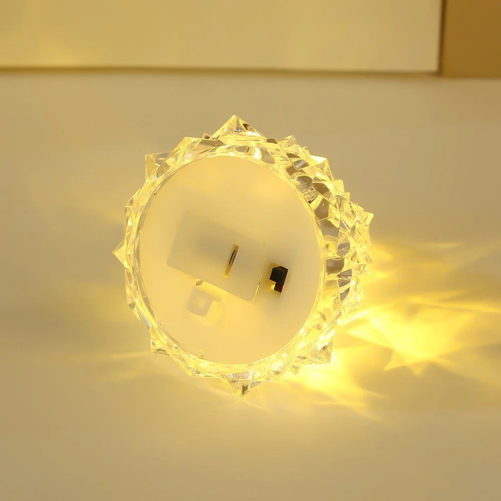 6.5x8cm Iceberg Shape LED Night Light Bedroom Bedside Desktop Ornament Atmosphere Light, Warm Light - 6
