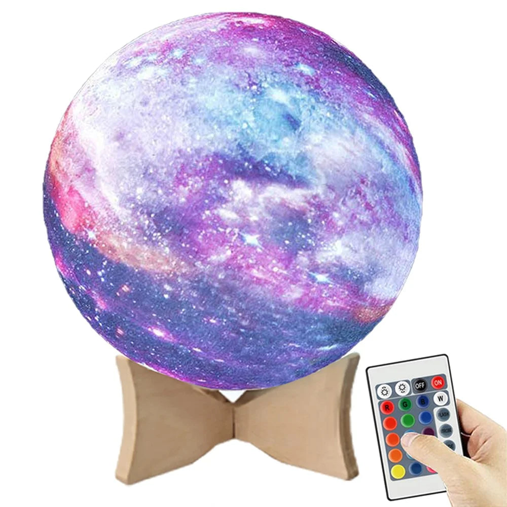 16 Colors LED Moon Light Rechargeable Touch / Tap Control Moon Lamp Home Decor with Remote Control - 1