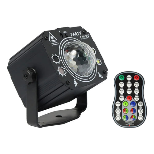RGB Magic Ball Laser Strobe Stage Projector Light Voice Activated Remote Home Party Lamp - 1