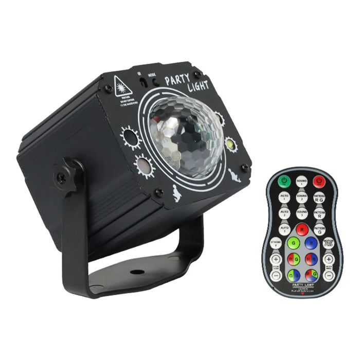 RGB Magic Ball Laser Strobe Stage Projector Light Voice Activated Remote Home Party Lamp - 1