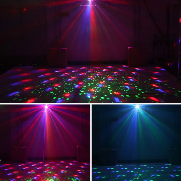 RGB Magic Ball Laser Strobe Stage Projector Light Voice Activated Remote Home Party Lamp - 6