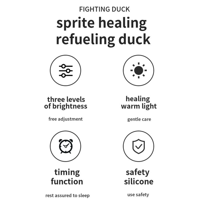 SK-201 Cute Duck Lamp Silicone Night Light LED Bedside Lamp Nursery Nightlight with 30 Minutes Timer - Style A - 2