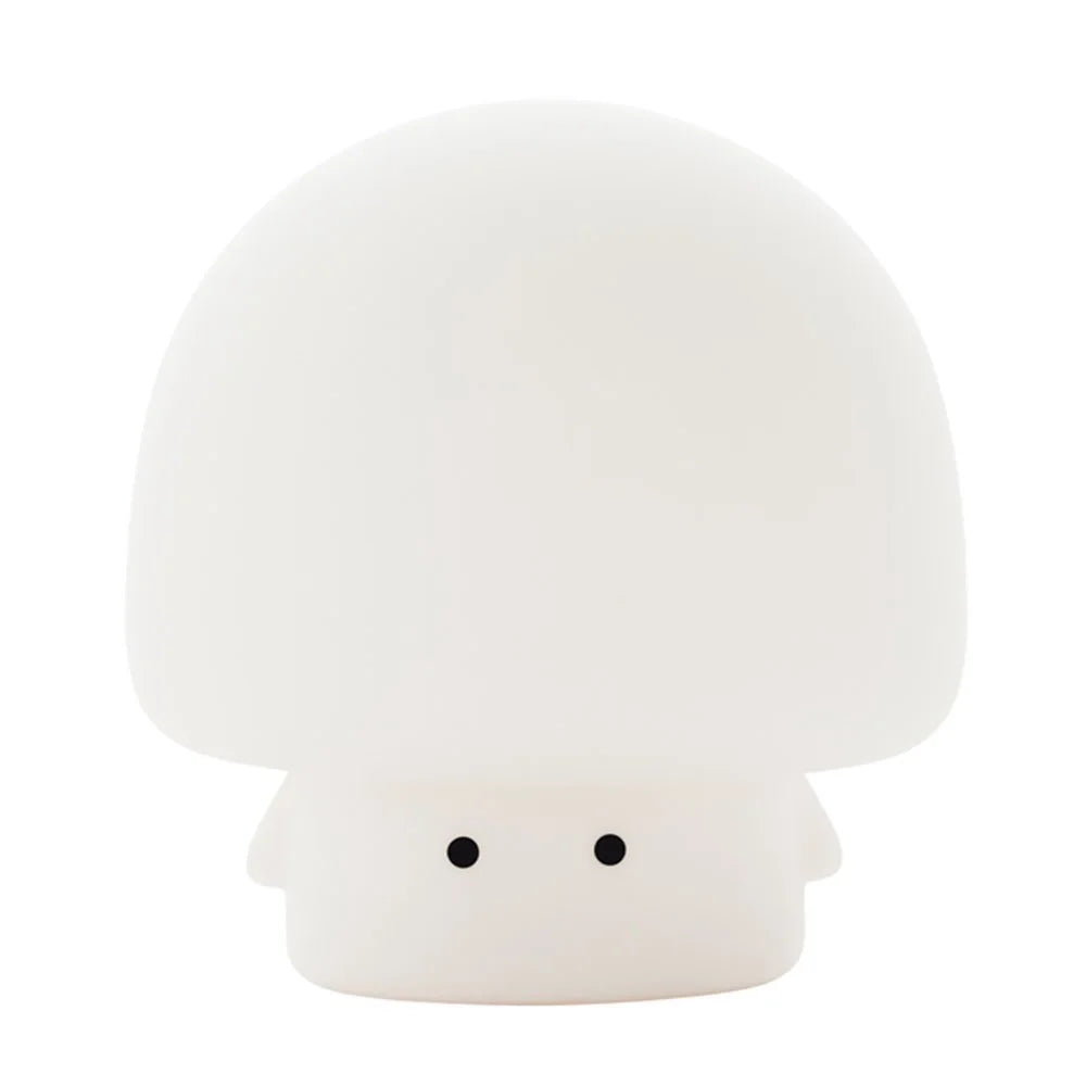 A021 Mushroom Night Light Baby Nursery Cute Silicone Light Bedside Sleep Lamp with 30 Minutes Timer - White - 2