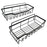 2Pcs / Set 6-Hook Punch-Free Carbon Steel Storage Basket Bathroom Draining Organization Rack - 1