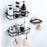 2Pcs / Set 6-Hook Punch-Free Carbon Steel Storage Basket Bathroom Draining Organization Rack - 5