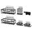 6Pcs / Set 6-Hook Style Punch-Free Carbon Steel Storage Basket Bathroom Draining Organization Rack - 1