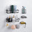 6Pcs / Set 6-Hook Style Punch-Free Carbon Steel Storage Basket Bathroom Draining Organization Rack - 5