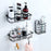6Pcs / Set 6-Hook Style Punch-Free Carbon Steel Storage Basket Bathroom Draining Organization Rack - 6
