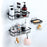 6Pcs / Set 6-Hook Style Punch-Free Carbon Steel Storage Basket Bathroom Draining Organization Rack - 7