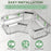 2Pcs L-Shape Punch-Free Iron Storage Rack Bathroom Kitchen Corner Mounted Shelf with Hanging Basket - Silver - 3