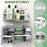 2Pcs L-Shape Punch-Free Iron Storage Rack Bathroom Kitchen Organization Corner Mounted Shelf - Silver - 2