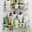2Pcs L-Shape Punch-Free Iron Storage Rack Bathroom Kitchen Organization Corner Mounted Shelf - Silver - 5