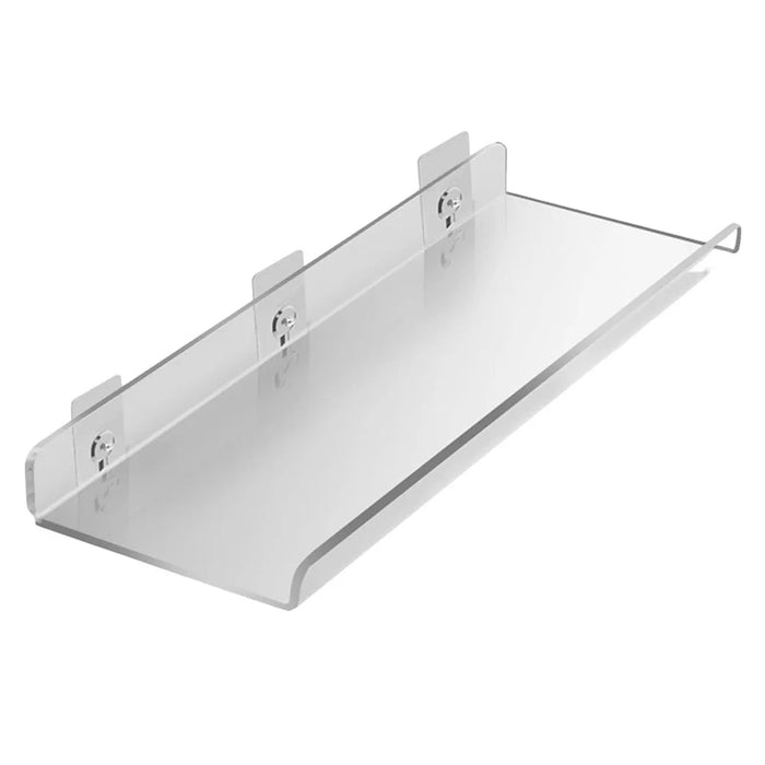 30x10x4cm Transparent Acrylic U-Shaped Display Storage Rack Punch-Free Bathroom Wall Storage Shelf - 1