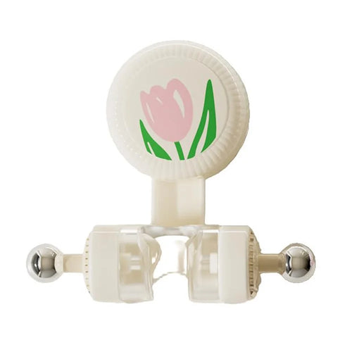 Tulip Shape Suction Cup Shower Head Holder Drill Free Wall Mount Shower Head Support - White - 1