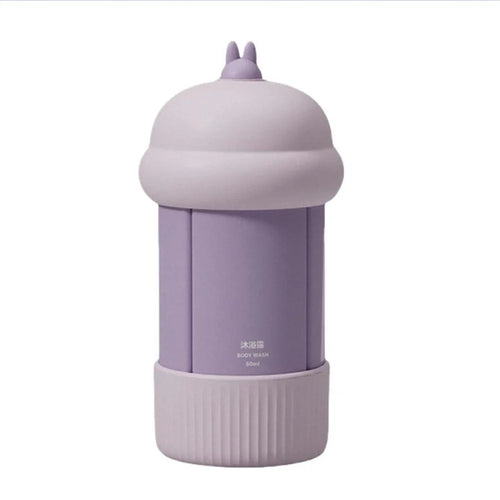 4-in-1 Travel Refillable Bottle Set Portable Squeezed Empty Lotion Shampoo Container - Purple - 1