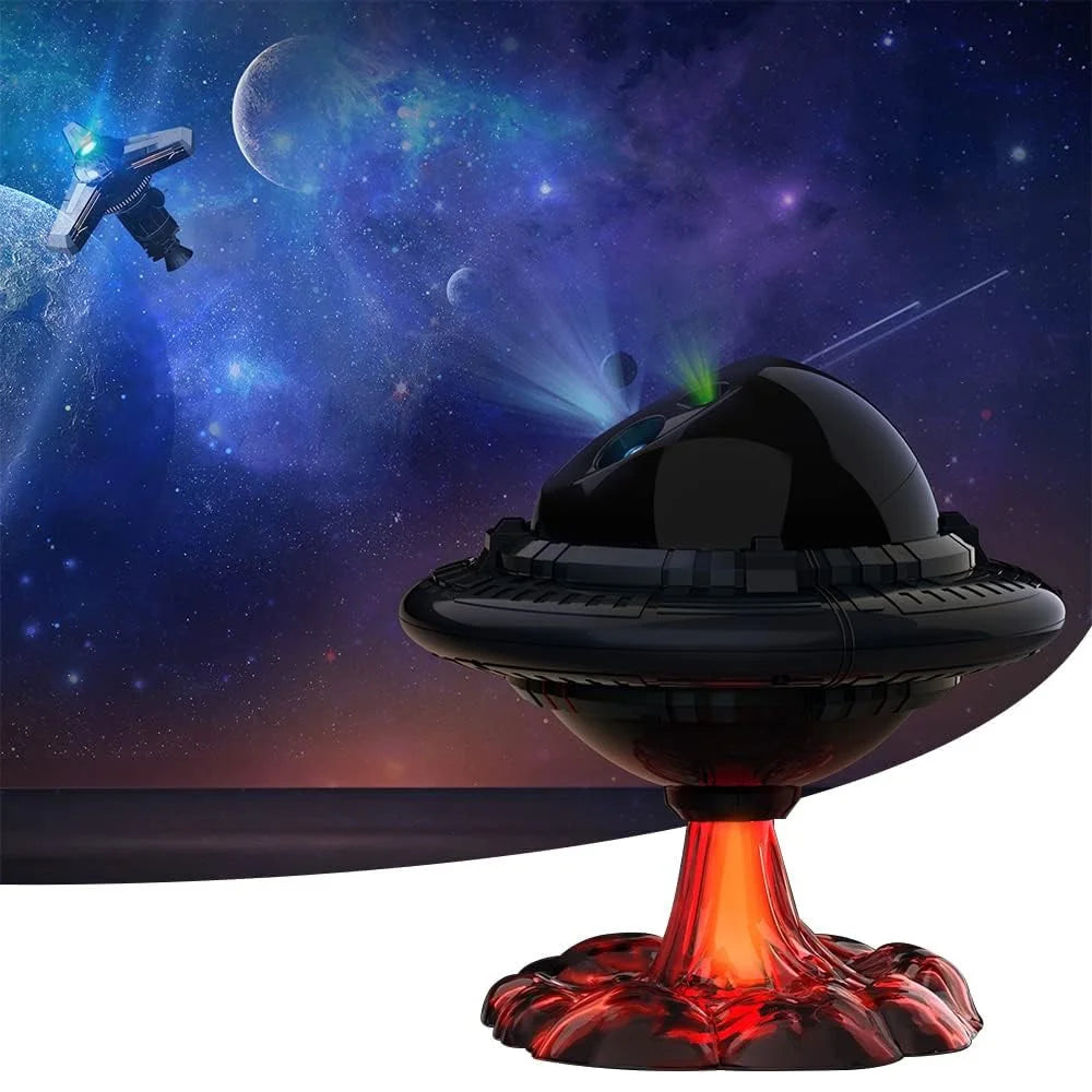 Space UFO Starry Sky Nebula Projection Lamp Bedroom Night Light Atmosphere Lamp - 4