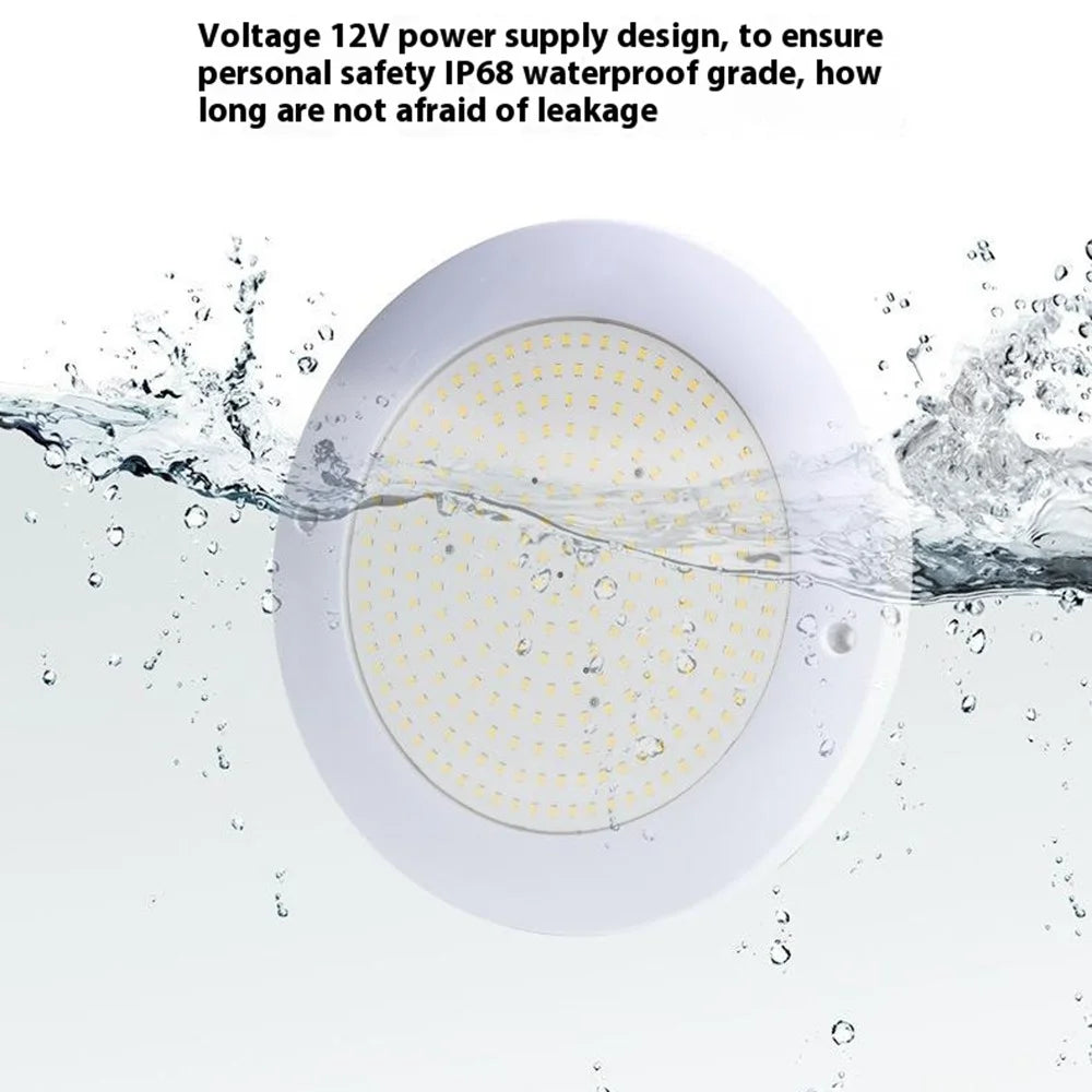 6W 12V Swimming Pool LED Light IP68 Waterproof RGB Underwater Light Submersible Lamp - White Light - 4