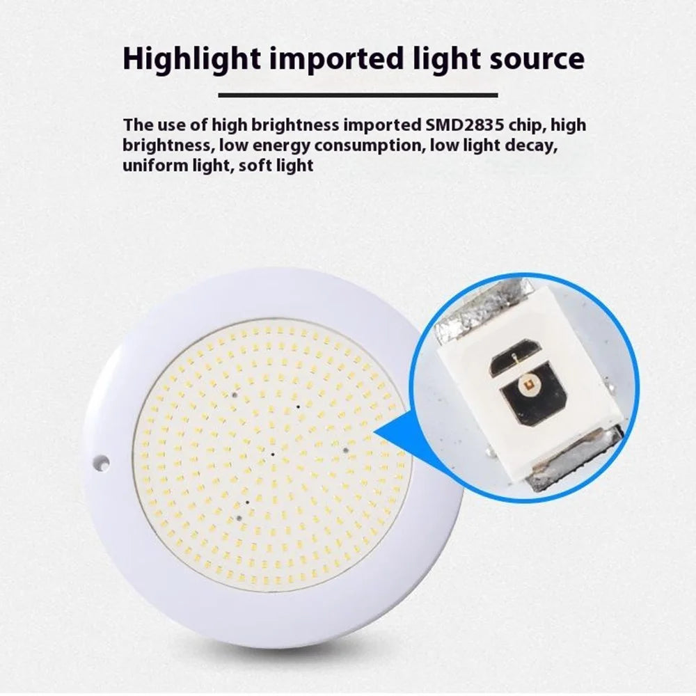 6W 12V Swimming Pool LED Light IP68 Waterproof RGB Underwater Light Submersible Lamp - White Light - 5