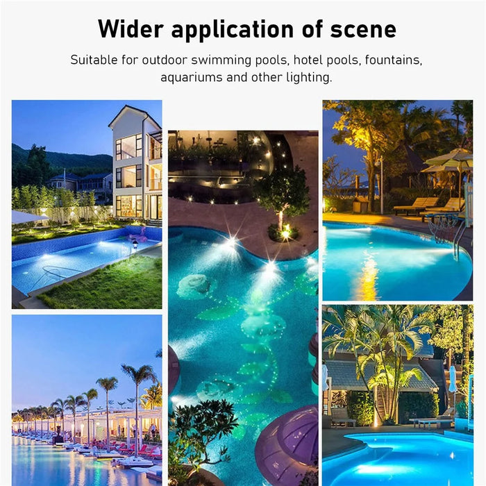 18W 12V Swimming Pool LED Light IP68 Waterproof RGB Underwater Light Submersible Lamp - White Light - 3