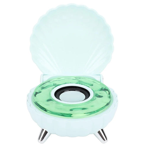 Seashell-Shaped Bluetooth-compatible Speaker Audio Subwoofer with RGB Ambient Lighting - Green - 1