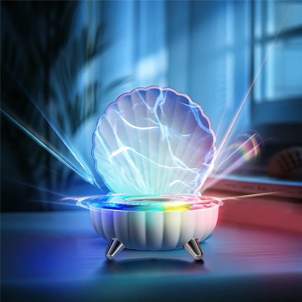 Seashell-Shaped Bluetooth-compatible Speaker Audio Subwoofer with RGB Ambient Lighting - Green - 6
