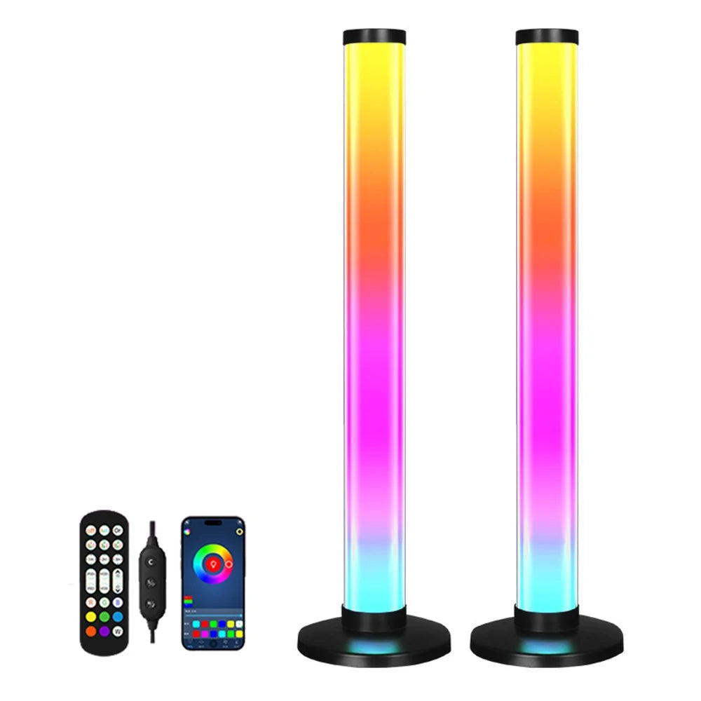 KBB-4 2Pcs Sound Pickup RGB Lamp 360-Degree Luminous Desktop Atmosphere Light - 1