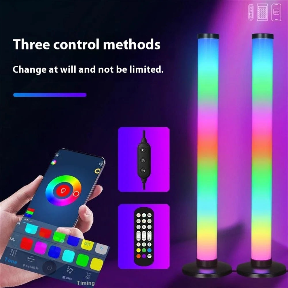 KBB-4 2Pcs Sound Pickup RGB Lamp 360-Degree Luminous Desktop Atmosphere Light - 3