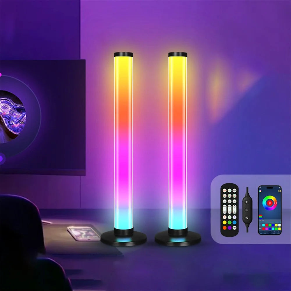 KBB-4 2Pcs Sound Pickup RGB Lamp 360-Degree Luminous Desktop Atmosphere Light - 5
