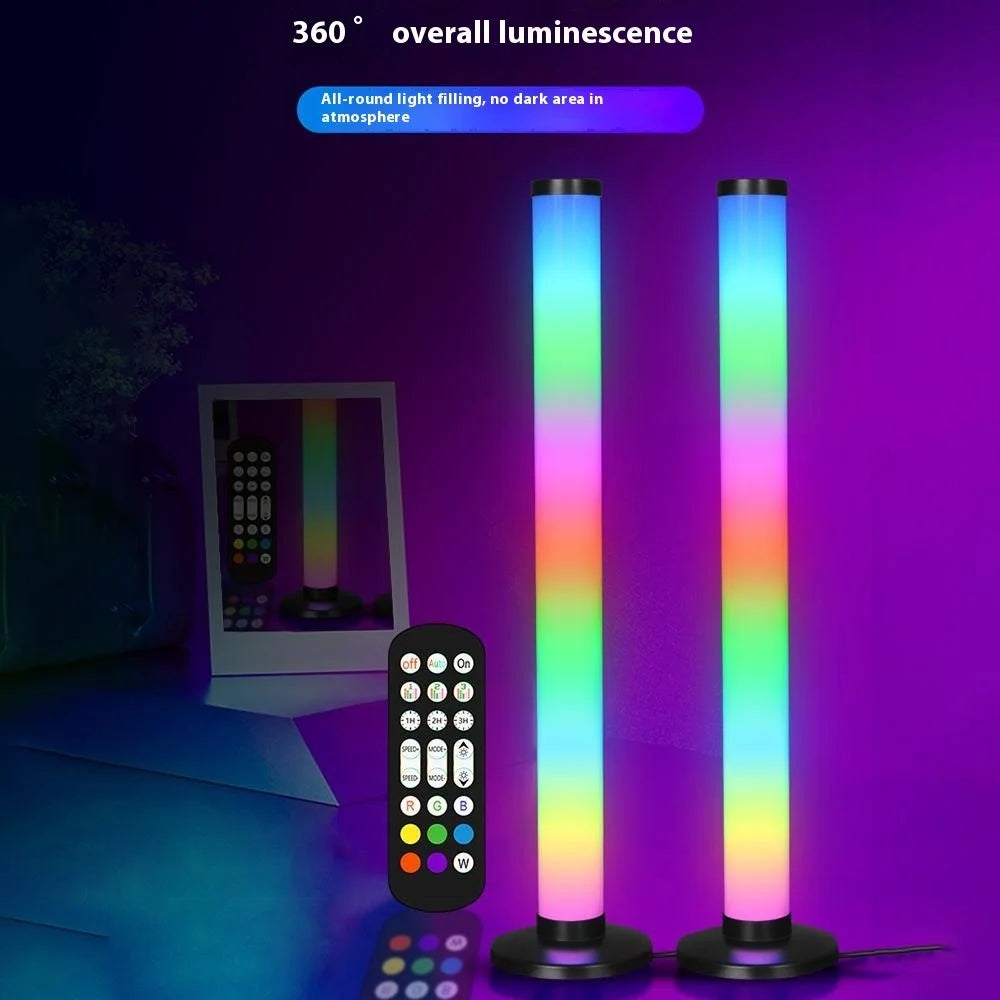 KBB-4 2Pcs Sound Pickup RGB Lamp 360-Degree Luminous Desktop Atmosphere Light - 6