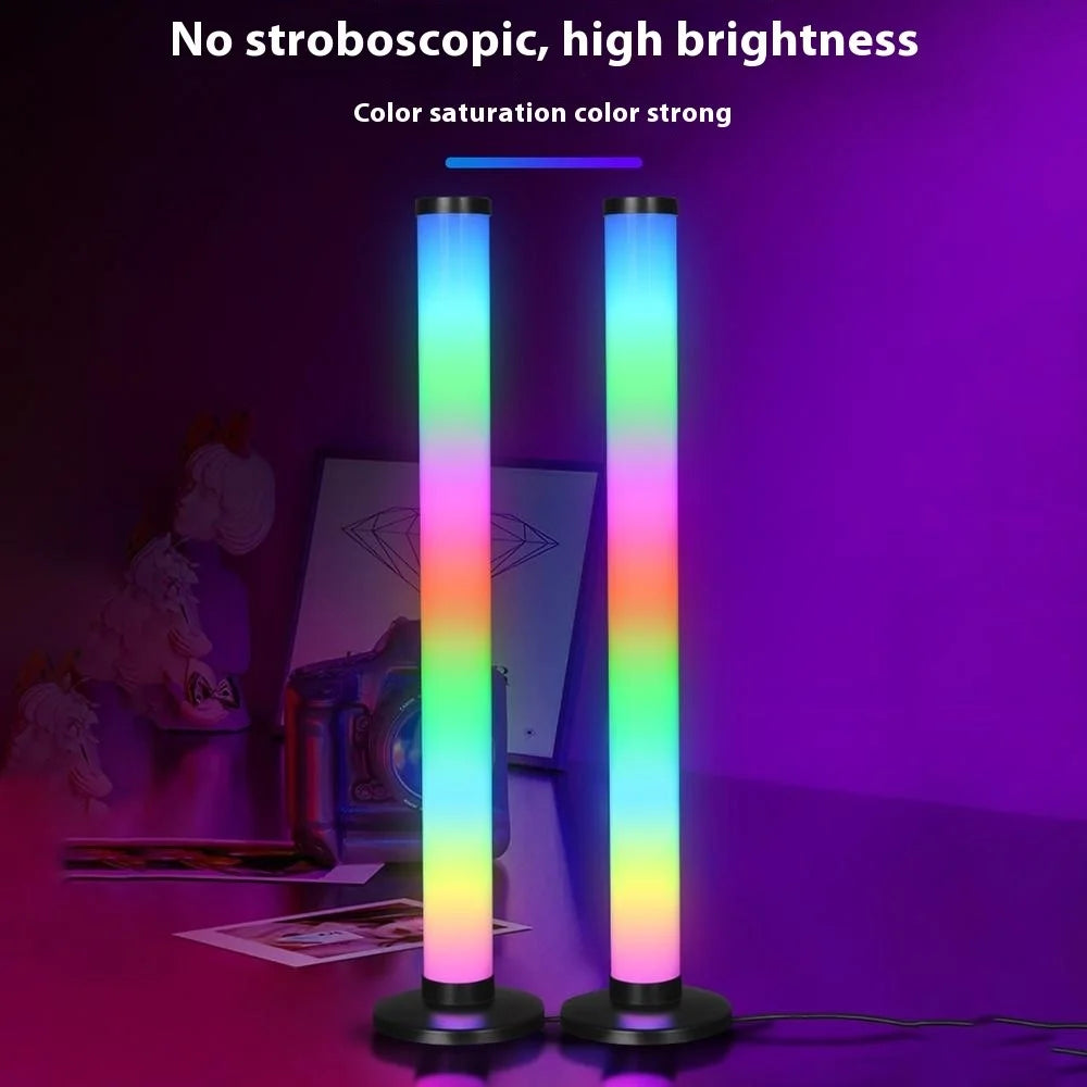KBB-4 2Pcs Sound Pickup RGB Lamp 360-Degree Luminous Desktop Atmosphere Light - 7