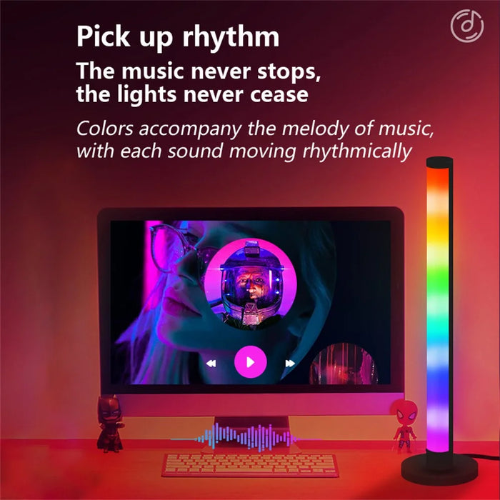KBB-7 Magic Color RGB Rhythm Pickup Lamp 180 Degree Luminous Desktop Atmosphere Light, Small Size - 5