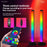 KBB-8 2Pcs Magic RGB Rhythm Pickup Lamp with 1Pc Remote Control 180 Degree Luminous Desktop Atmosphere Light, Small Size - 4