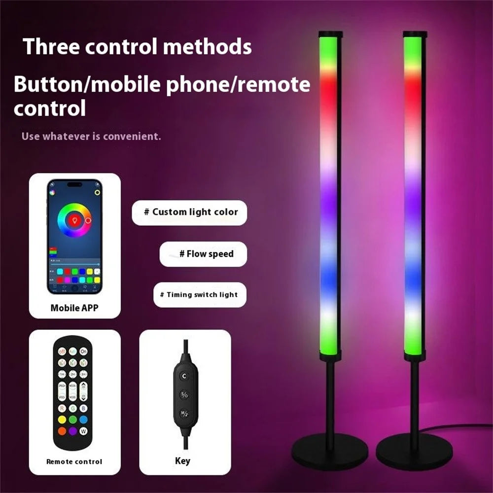 KBB-13 2Pcs Round Base RGB Desktop Atmosphere Light with 1Pc Remote Control for PC Gaming Music Rhythm - 3