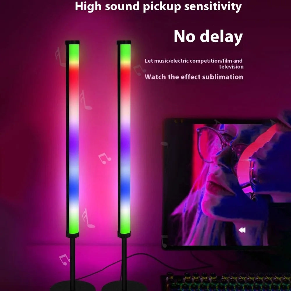 KBB-13 2Pcs Round Base RGB Desktop Atmosphere Light with 1Pc Remote Control for PC Gaming Music Rhythm - 4