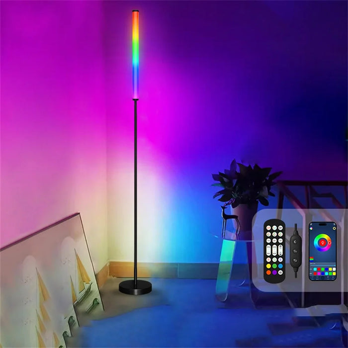 KBB-15 Wall Corner Atmosphere Lamp Sound Pickup Timer RGB Floor Light with Remote - 2