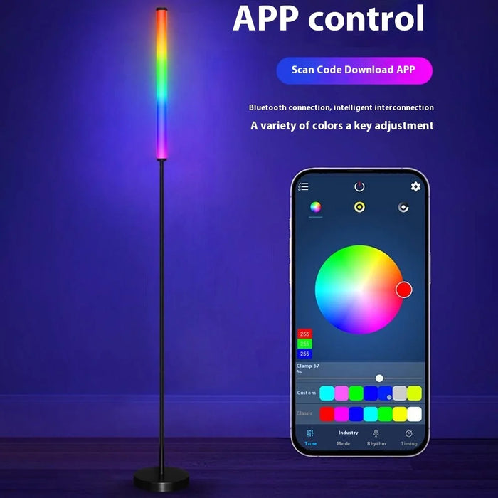 KBB-15 Wall Corner Atmosphere Lamp Sound Pickup Timer RGB Floor Light with Remote - 4
