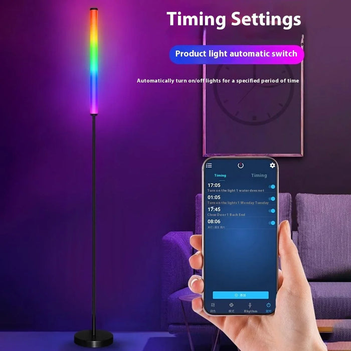 KBB-15 Wall Corner Atmosphere Lamp Sound Pickup Timer RGB Floor Light with Remote - 5