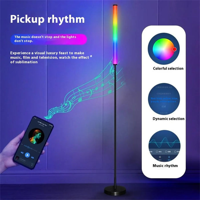 KBB-15 Wall Corner Atmosphere Lamp Sound Pickup Timer RGB Floor Light with Remote - 7