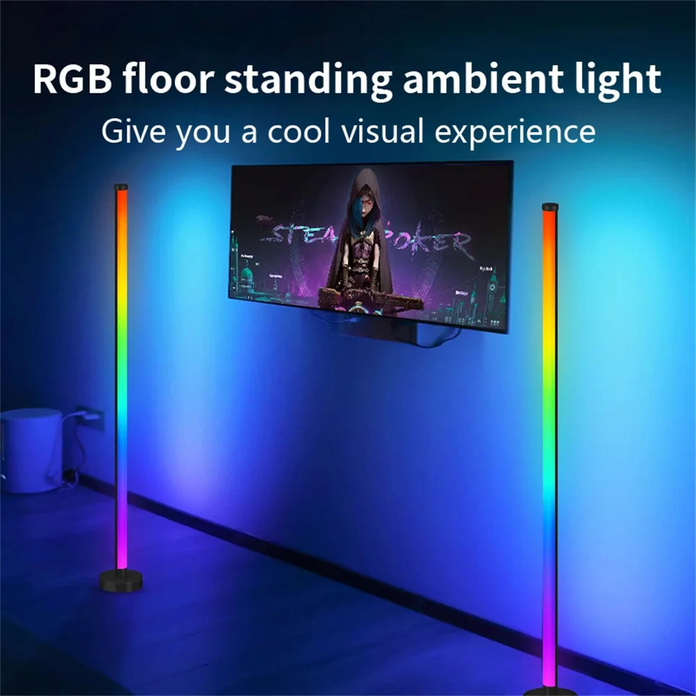 KBB-18 2Pcs Floor Light 1000+ Lighting Modes RGB Sound Pickup Wall Corner Atmosphere Lamp - 3