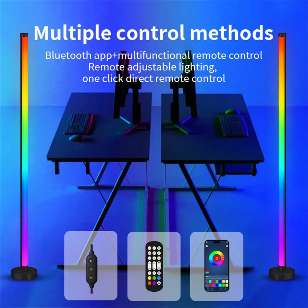 KBB-18 2Pcs Floor Light 1000+ Lighting Modes RGB Sound Pickup Wall Corner Atmosphere Lamp - 4