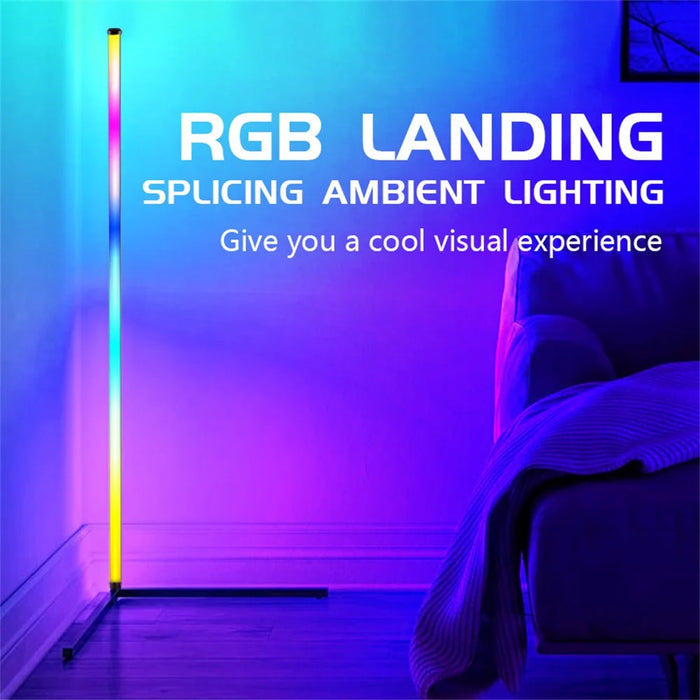 KBB-19 Wall Corner Sound Pickup RGB Atmosphere Lamp L-Shaped Base Splicing Floor Light - 5