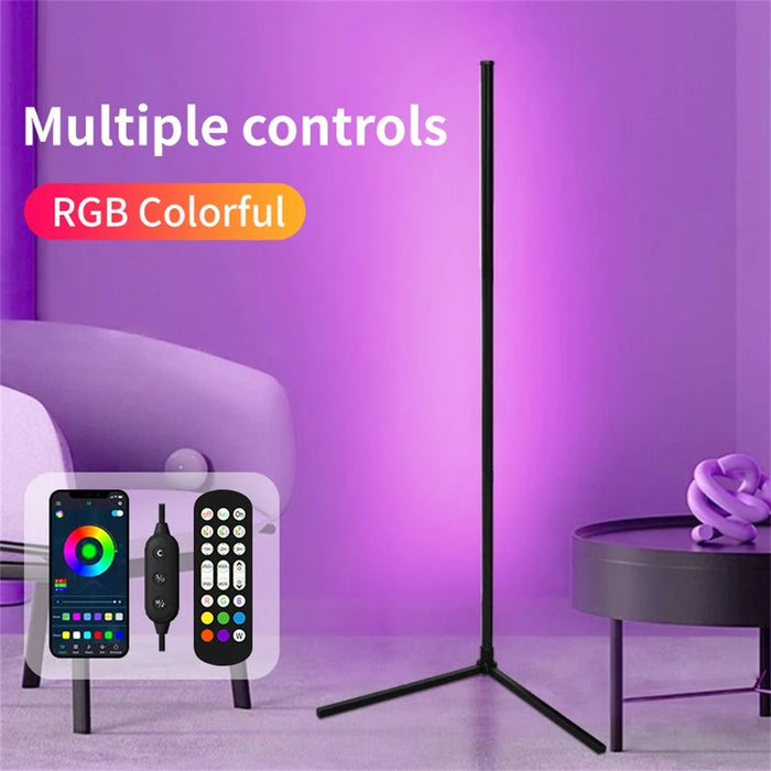 KBB-19 Wall Corner Sound Pickup RGB Atmosphere Lamp L-Shaped Base Splicing Floor Light - 7