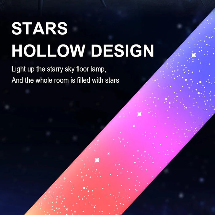 KBB-21 Star Hole Design RGB Floor Pickup Light Bedroom Living Room Cylindrical Atmosphere Lamp - 6