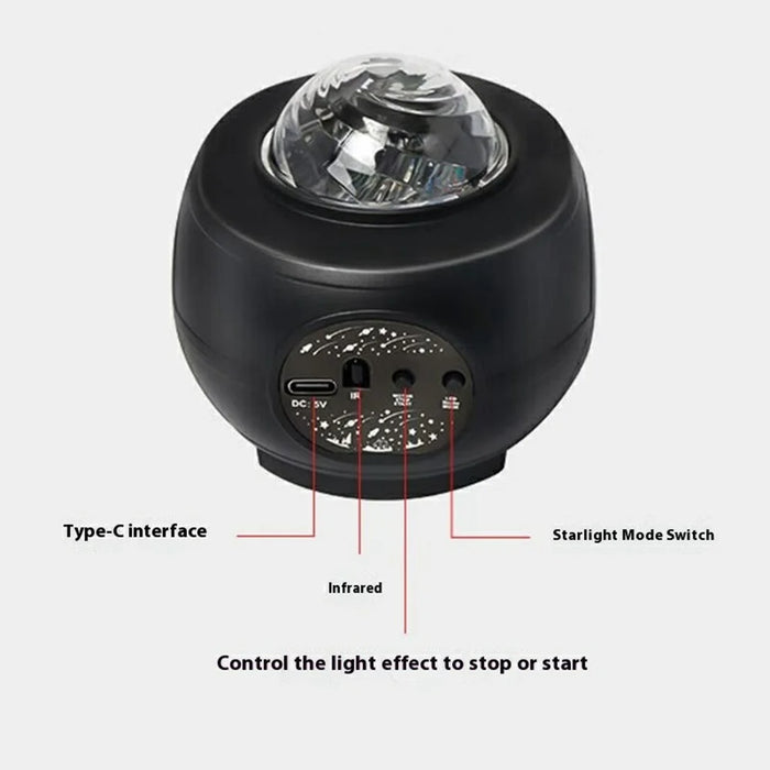 M1 Galaxy Star Projector Light Bluetooth-compatible Speaker Rotating Aurora Night Lamp with Timer - 2