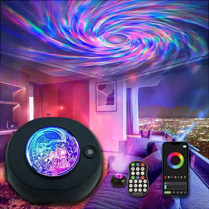 M1 Galaxy Star Projector Light Bluetooth-compatible Speaker Rotating Aurora Night Lamp with Timer - 5