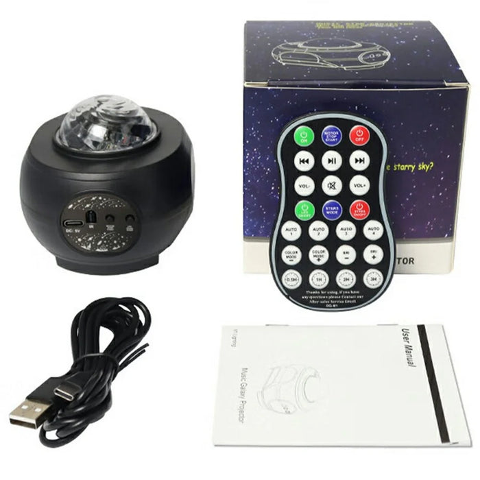 M1 Galaxy Star Projector Light Bluetooth-compatible Speaker Rotating Aurora Night Lamp with Timer - 7