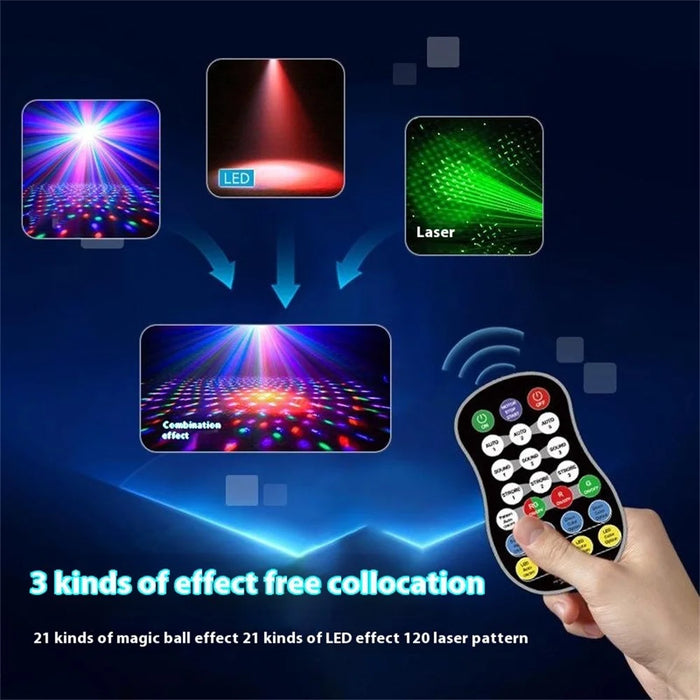 R13 Disco Laser Party Light Sound Activated RGB Lamp for Bar KTV Stage Atmosphere - 7