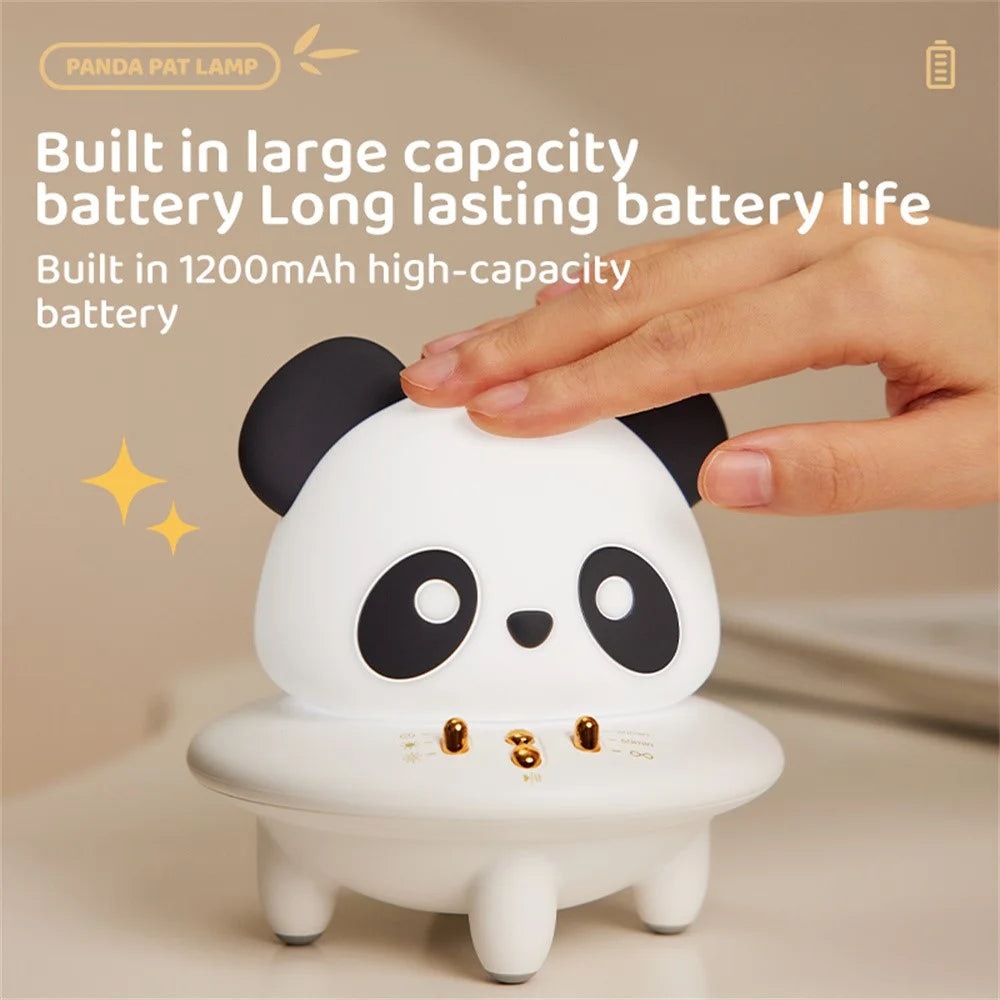Panda Bluetooth-compatible Speaker Night Light Portable Mini Lamp USB Rechargeable - 2