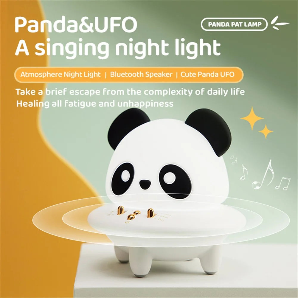 Panda Bluetooth-compatible Speaker Night Light Portable Mini Lamp USB Rechargeable - 3